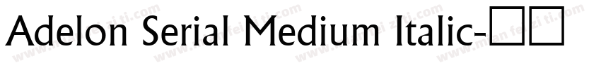 Adelon Serial Medium Italic字体转换